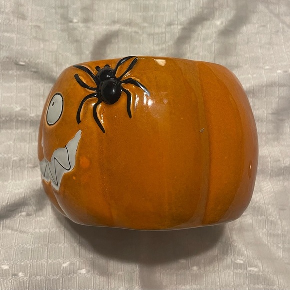 EUC Yankee Candle Boney Bunch Celebrations Pumpkin Jar Candle Holder/Candy Dish - Picture 2 of 6